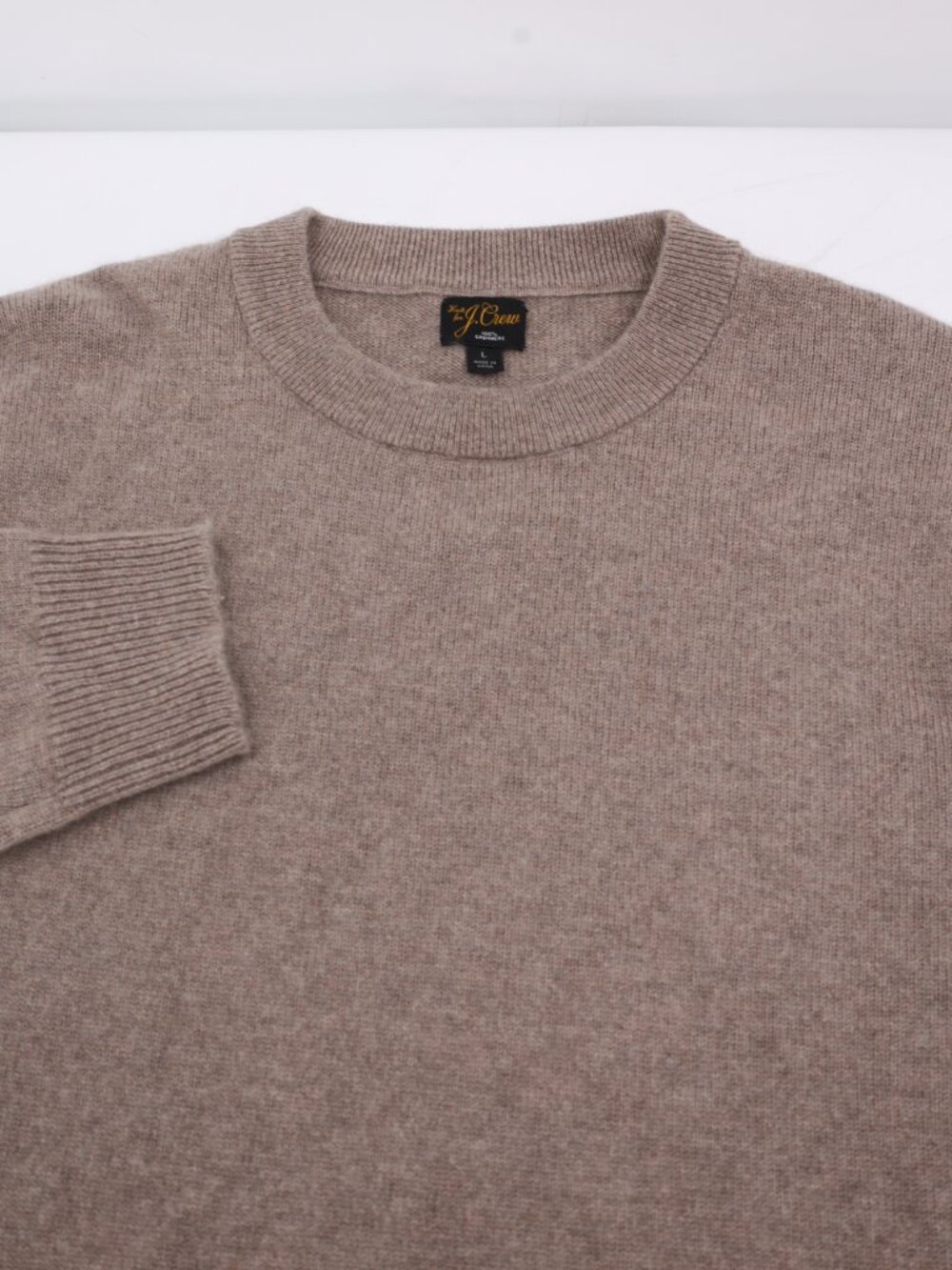 J CREW Sweater Men’s Large Cashmere Knit midweight Crew Neck Pullover jumper